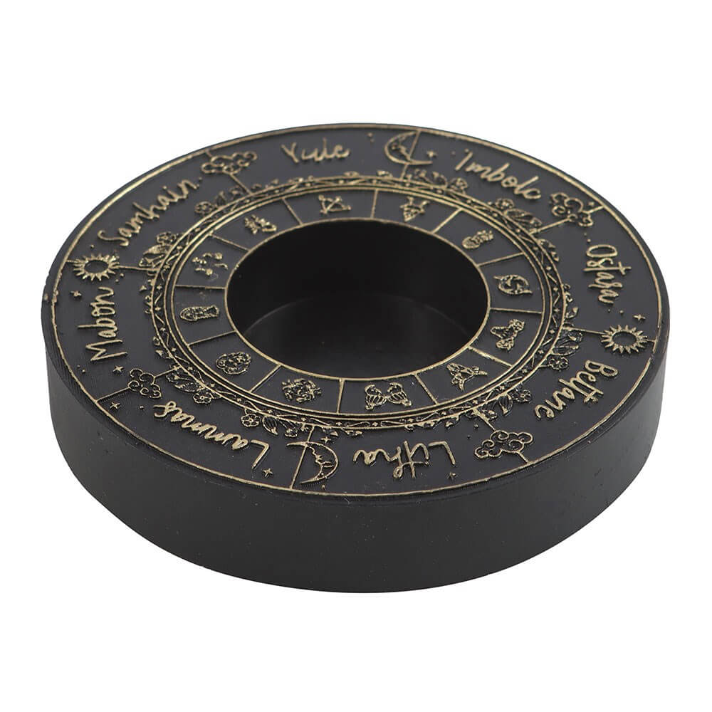 Wheel of the Year Tealight Candle Holder | Kate's Clothing Resin Altar Decor