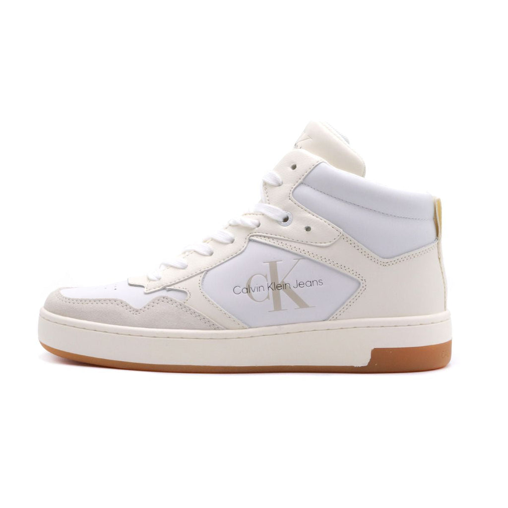 Calvin Klein Women's High-Top Leather Trainers - White - UK 5 | EU 38