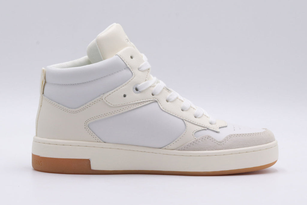 Calvin Klein Women's High-Top Leather Trainers - White - UK 5 | EU 38