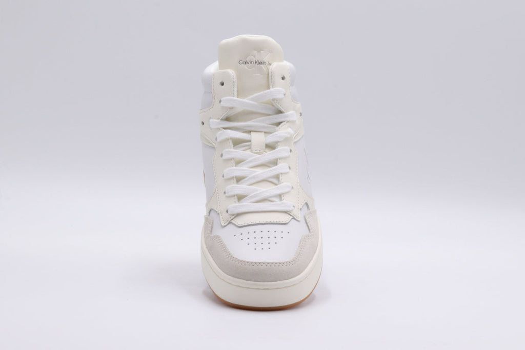 Calvin Klein Women's High-Top Leather Trainers - White - UK 5 | EU 38