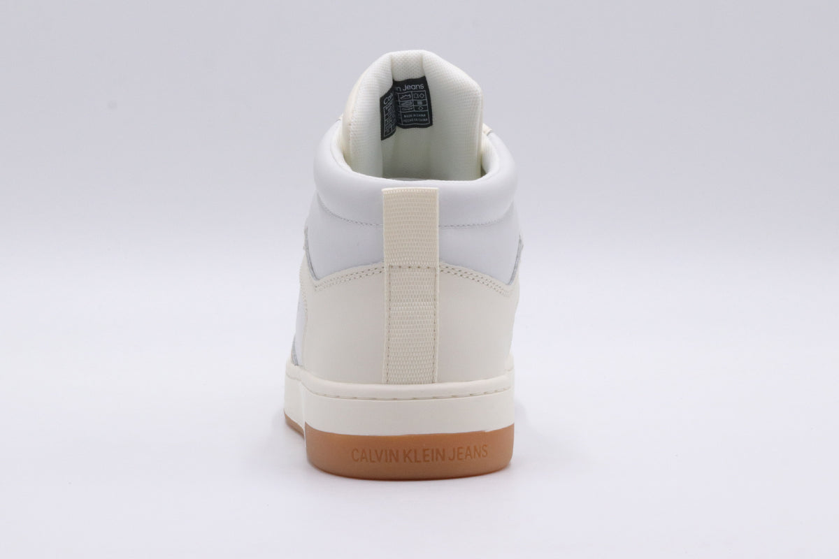 Calvin Klein Women's High-Top Leather Trainers - White - UK 5 | EU 38
