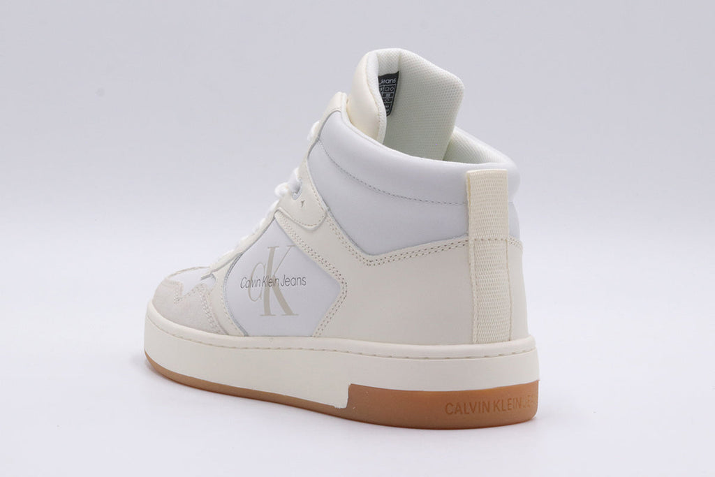 Calvin Klein Women's High-Top Leather Trainers - White - UK 5 | EU 38