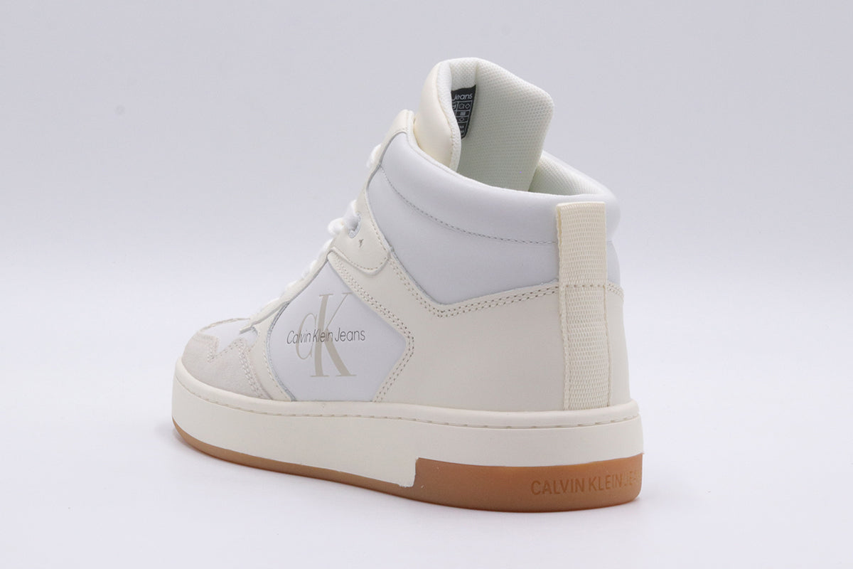 Calvin Klein Women's High-Top Leather Trainers - White - UK 5 | EU 38