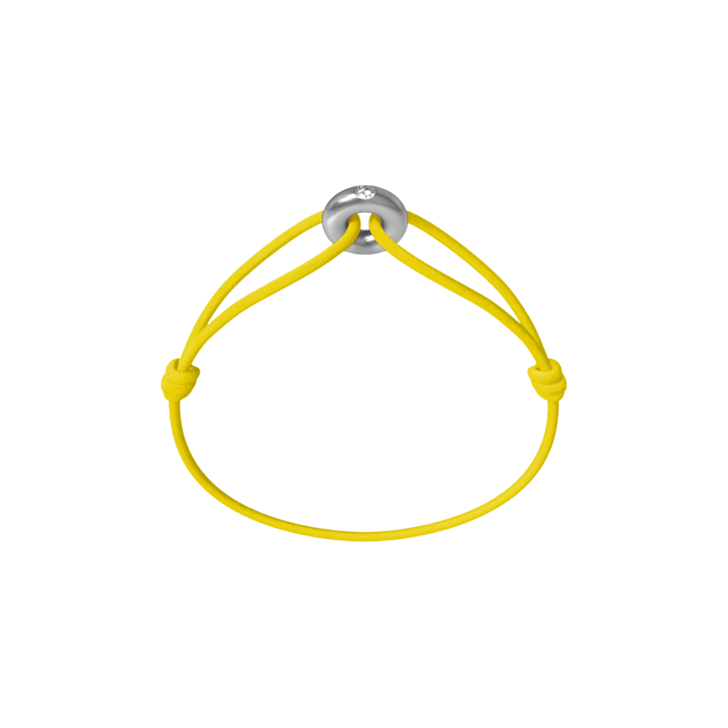 Mini Silver Soho Diamond Cord Bracelet