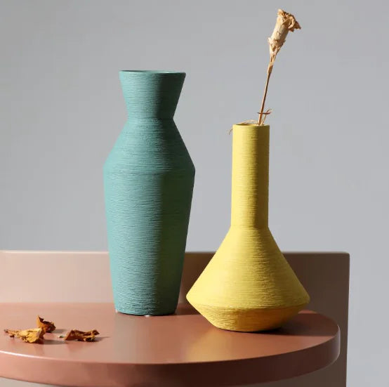 Modern Minimalist Ceramic Vase – Colorful Decorative Vases for Home