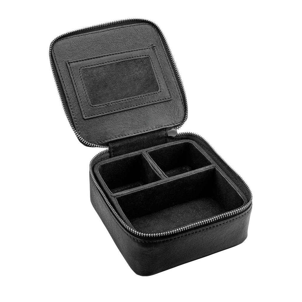Gecko Jewellery Retail Black Leather Jewellery Box – Personalised Gift