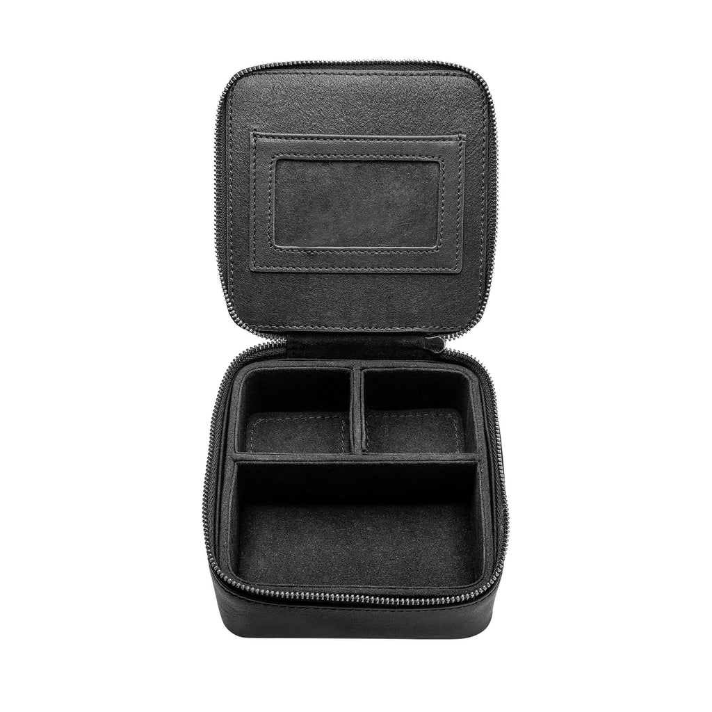 Gecko Jewellery Retail Black Leather Jewellery Box – Personalised Gift