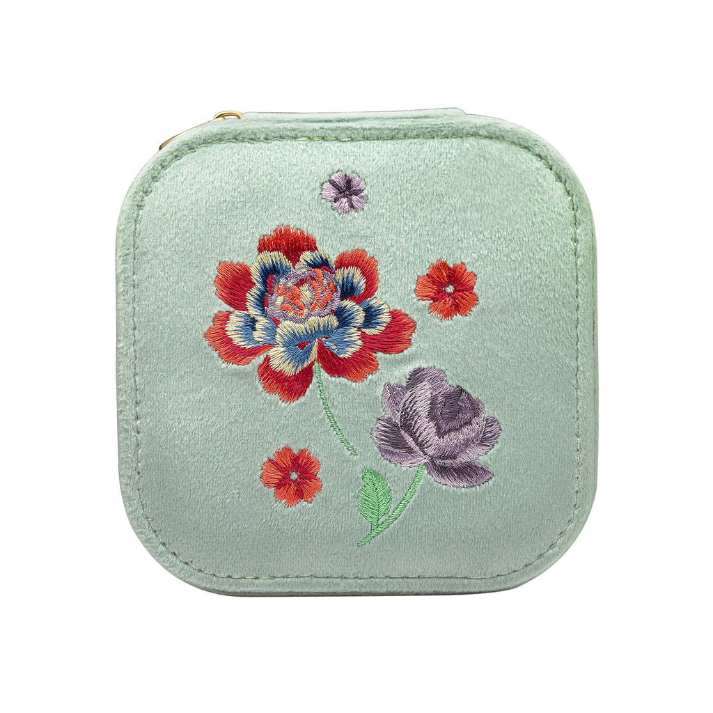 Laura Ashley Elveden Embroidered Jewellery Box | Floral Storage Case