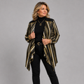 STRIPED WATERFALL JACKET WITH FEATURE ZIP SHOULDERS