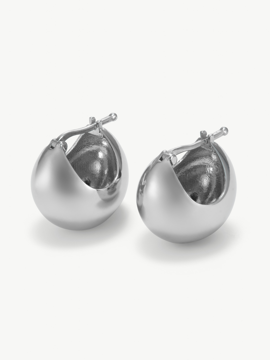 No More Nobody Zadie Recycled Sterling Silver Ball Hoop Earrings