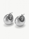 No More Nobody Zadie Recycled Sterling Silver Ball Hoop Earrings