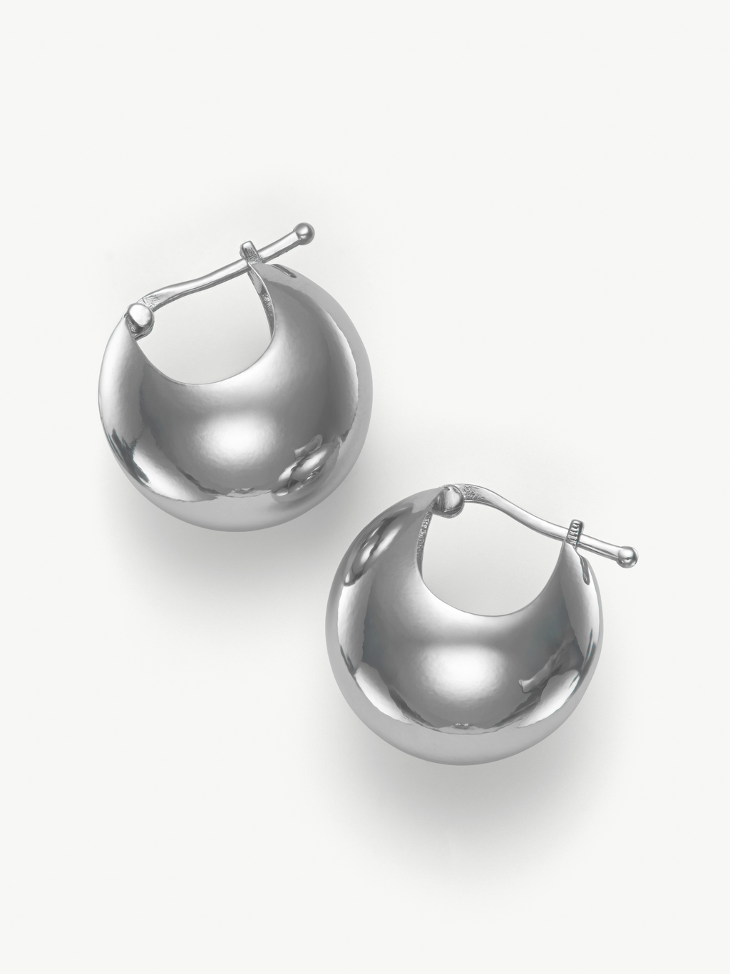 No More Nobody Zadie Recycled Sterling Silver Ball Hoop Earrings