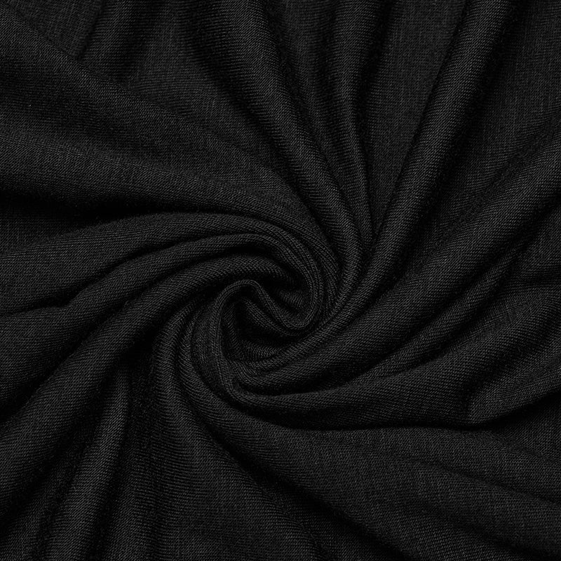 Punk Rave Zephyrine Gothic Draped Adjustable Cotton Skirt – Black