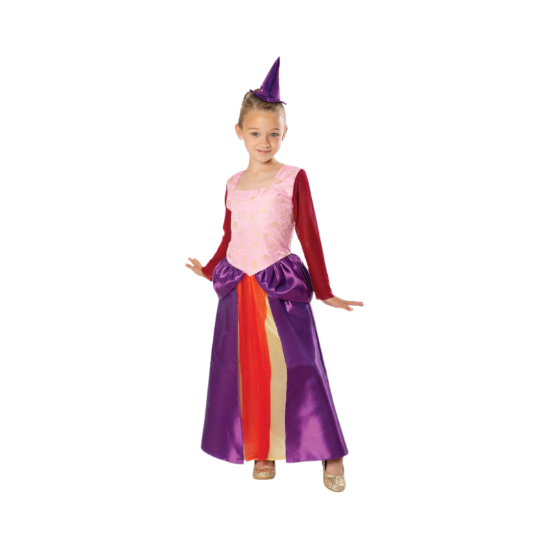 PoundFun Zodiac Sister Witch Girls Halloween Costume - Ages 5-6 Years