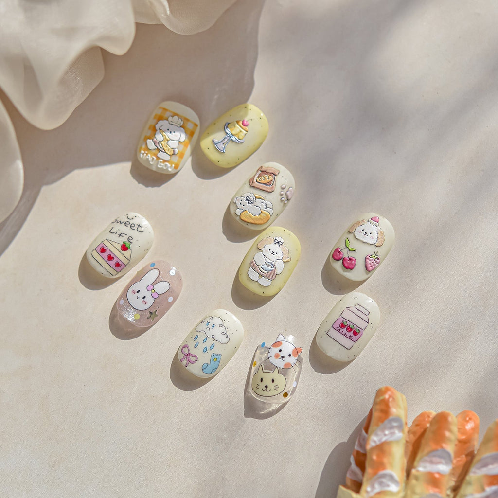 LuLuFun Studio Lovely Zoo Nail Deco Stickers – Ultra-Thin DIY Nail Art