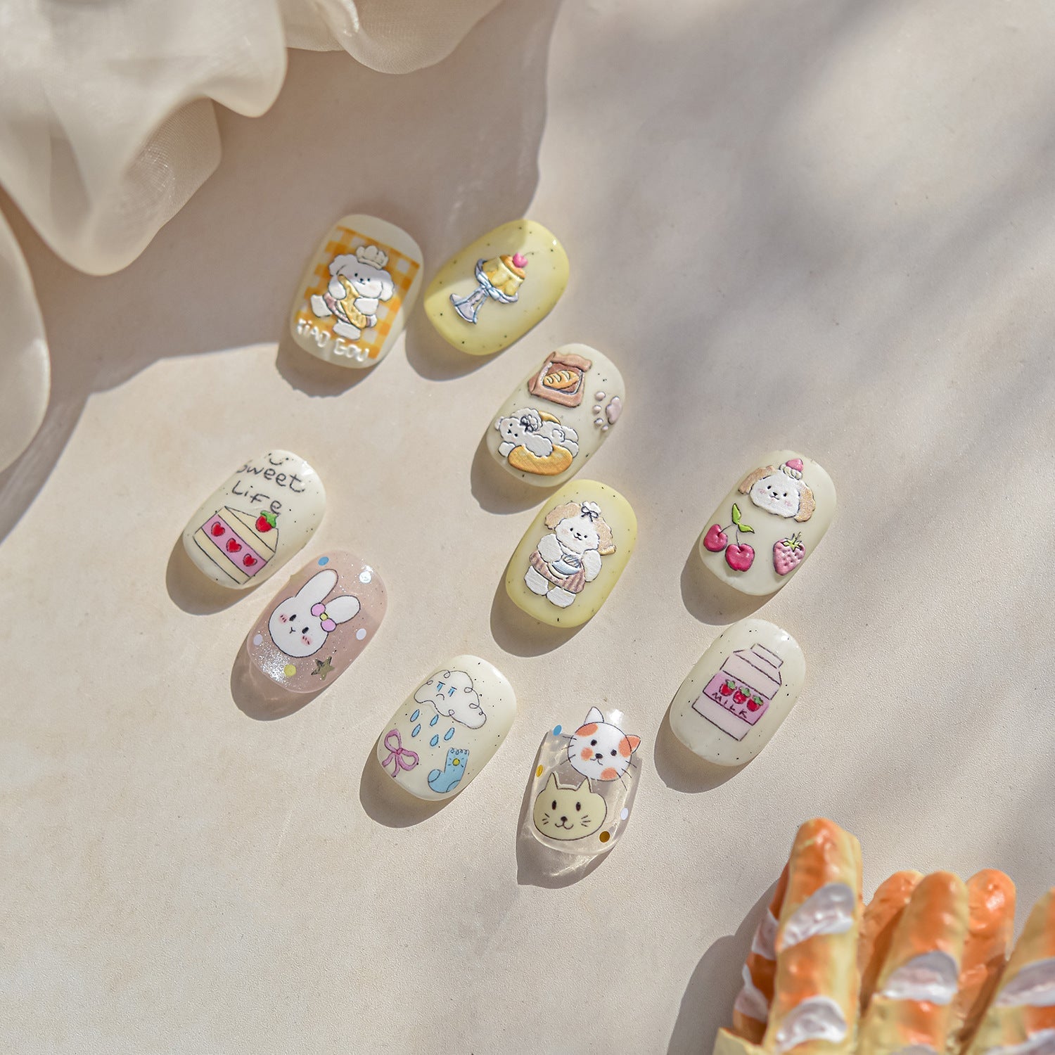 LuLuFun Studio Lovely Zoo Nail Deco Stickers – Ultra-Thin DIY Nail Art