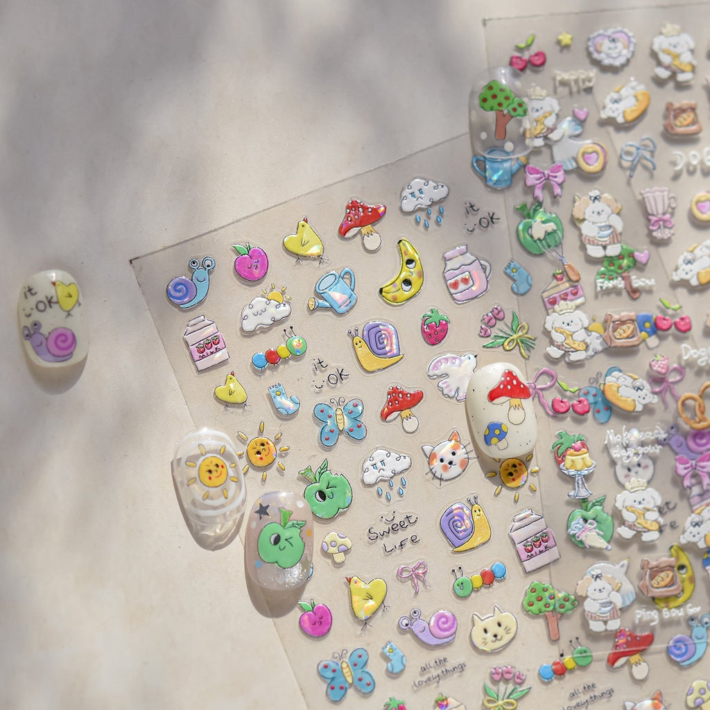 LuLuFun Studio Lovely Zoo Nail Deco Stickers – Ultra-Thin DIY Nail Art