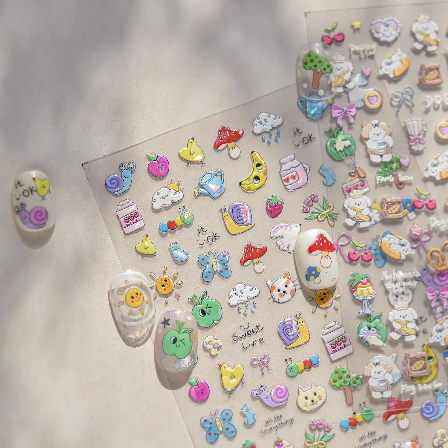 LuLuFun Studio Lovely Zoo Nail Deco Stickers – Ultra-Thin DIY Nail Art