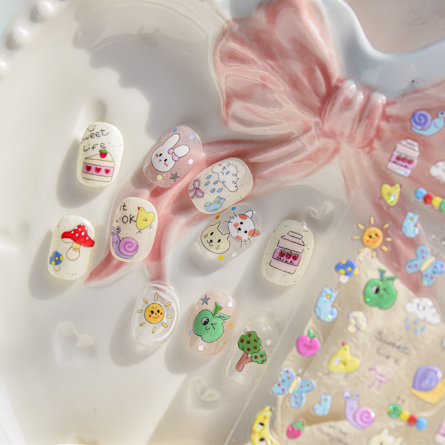 LuLuFun Studio Lovely Zoo Nail Deco Stickers – Ultra-Thin DIY Nail Art