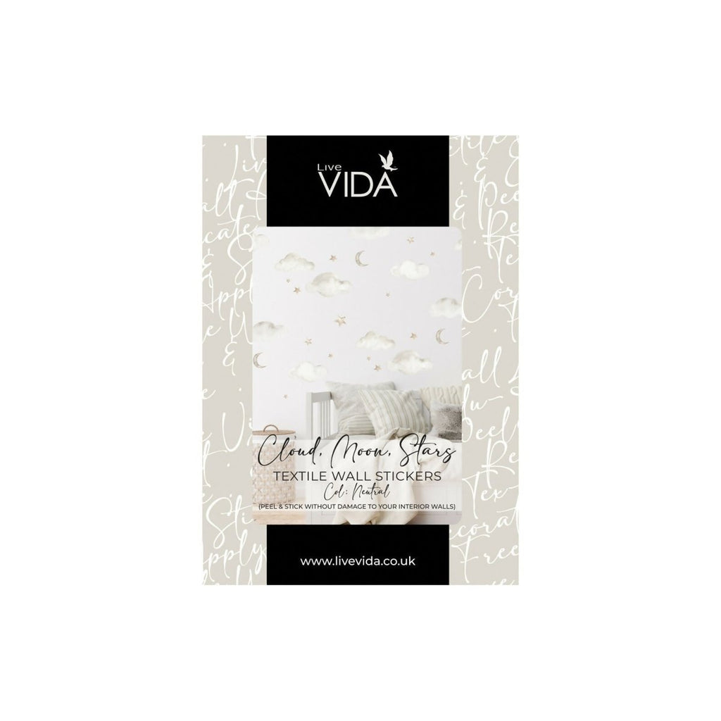 Live Vida Wall Stickers Cloud & Moon & Stars A4