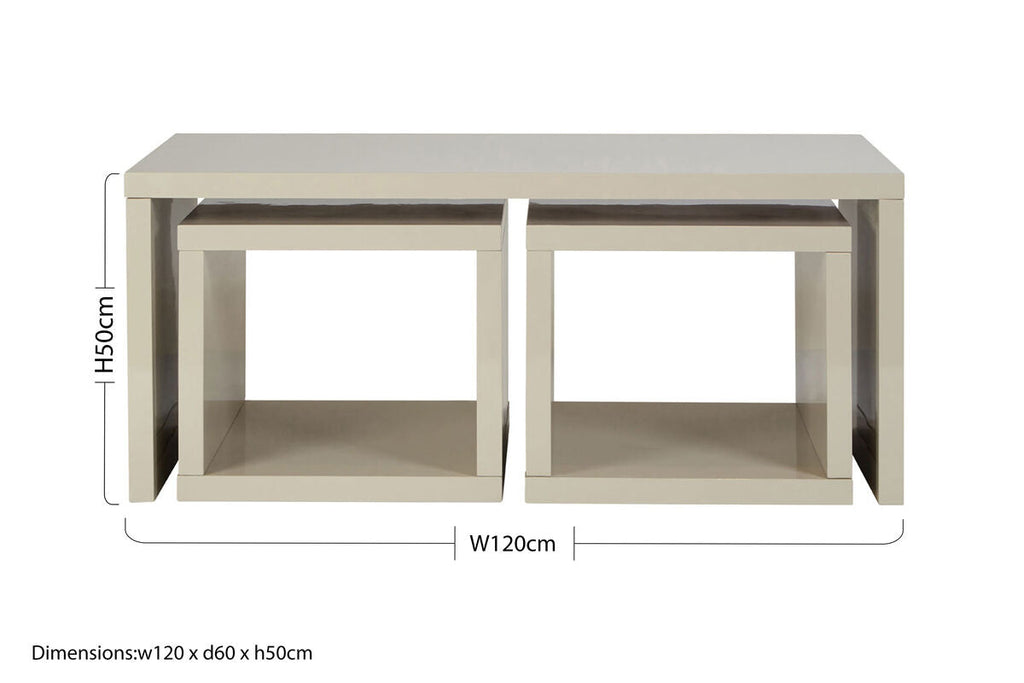 Orsina Madrid Nesting Coffee Table Set – Grey Engineered Wood