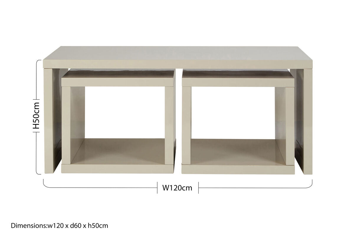 Orsina Madrid Nesting Coffee Table Set – Grey Engineered Wood
