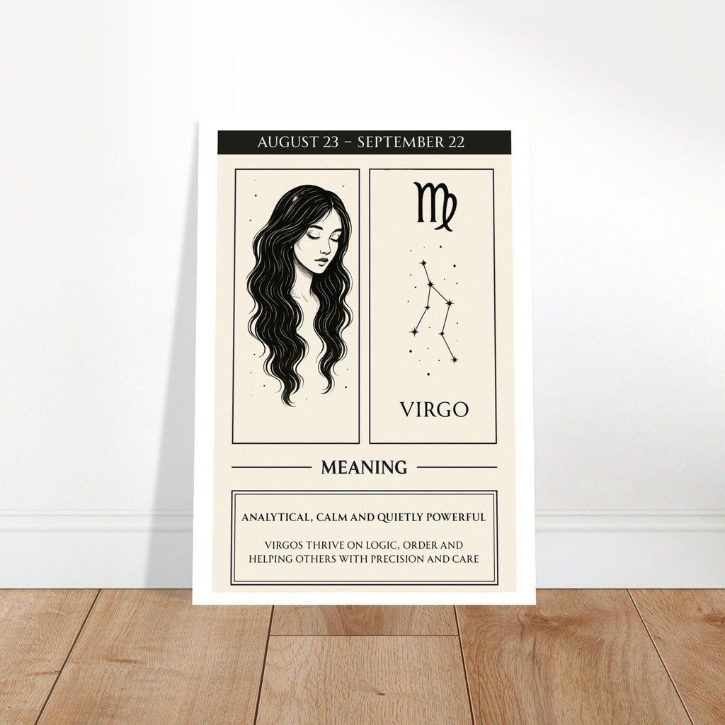 Virgo Zodiac Poster – Meaningful Art Print with Zodiac Imagery – Perfect Gift for Astrology Lovers (Physical Print)
