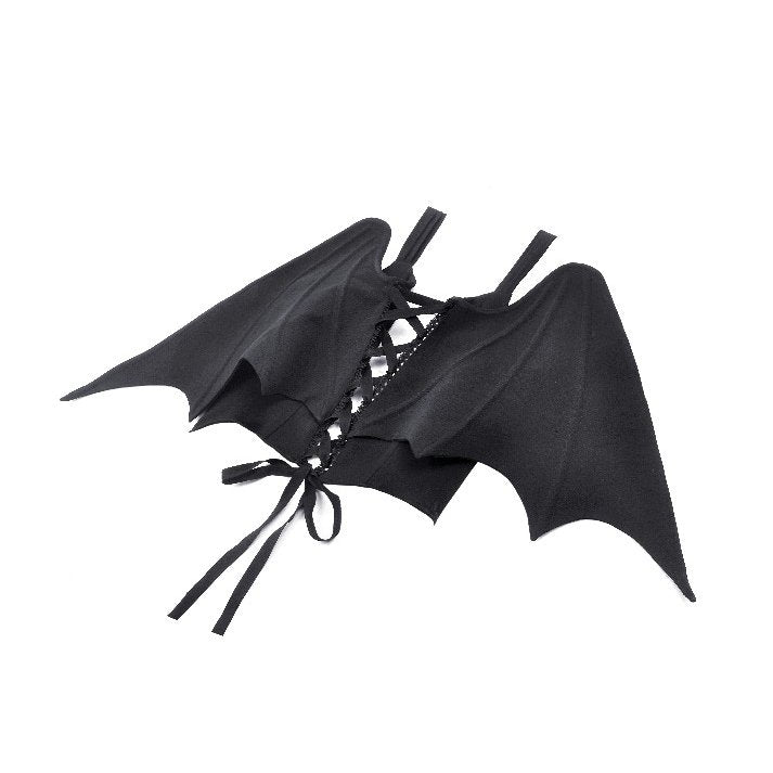 Dark in Love Vespertilio Bat Wing Vest – Black Gothic Waistcoat