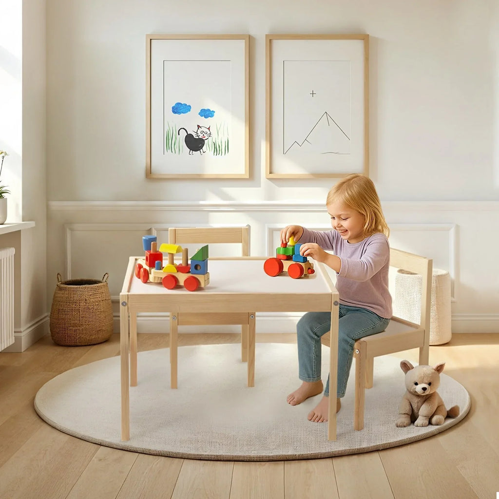 Montessori Wooden Table&Chair Set for Kids