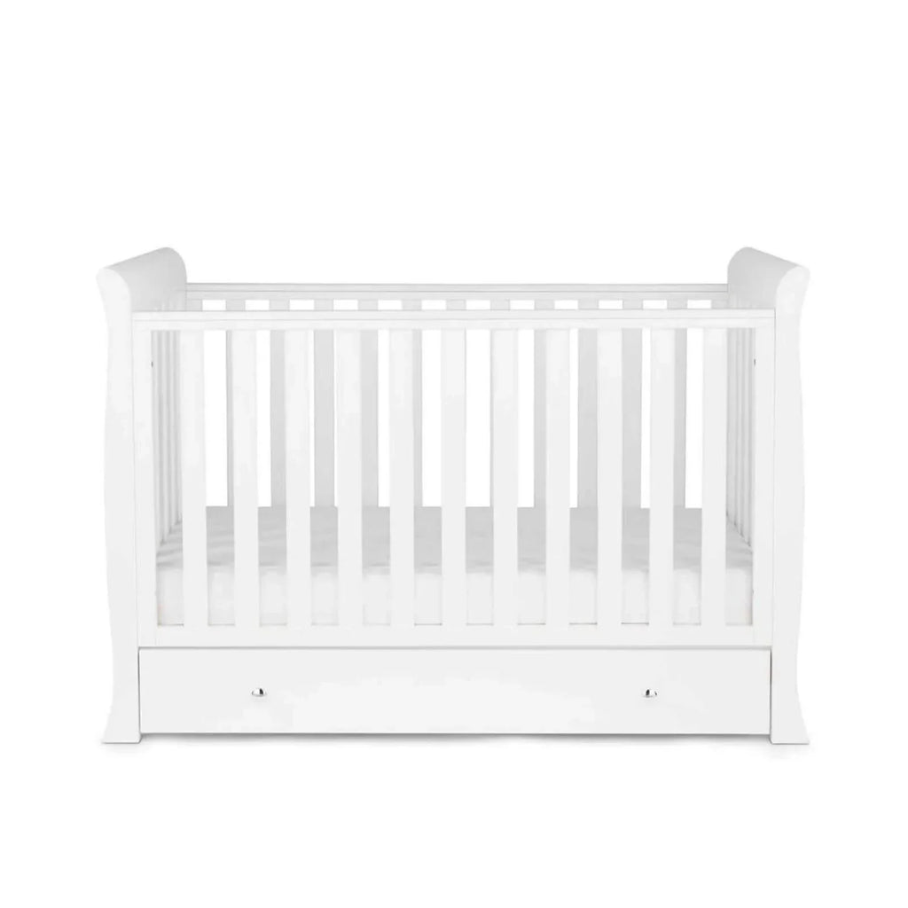 Ickle Bubba Snowdon Mini Cot Bed White - Premium Pocket Sprung Mattress