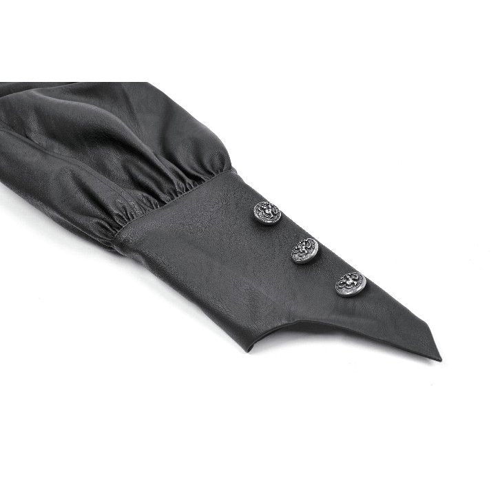 Dark in Love Zora Single Sleeve Harness Shrug | Faux Leather Alt Top
