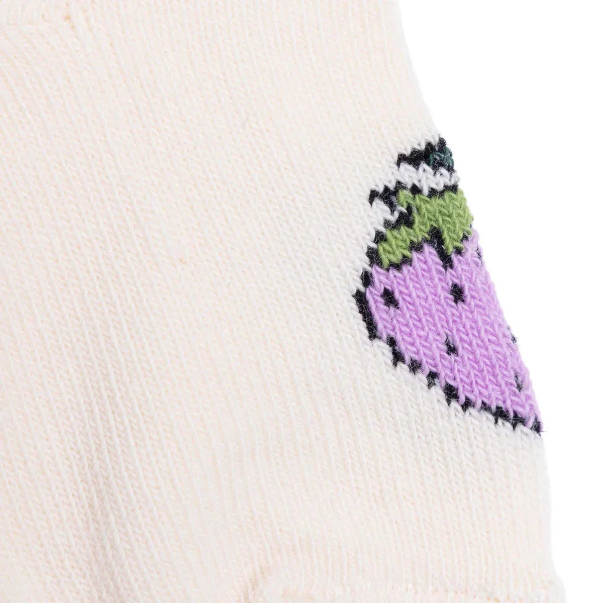 HelloBaby Girls Pack of 3 Ankle Socks Print Cotton Rich - Ecru