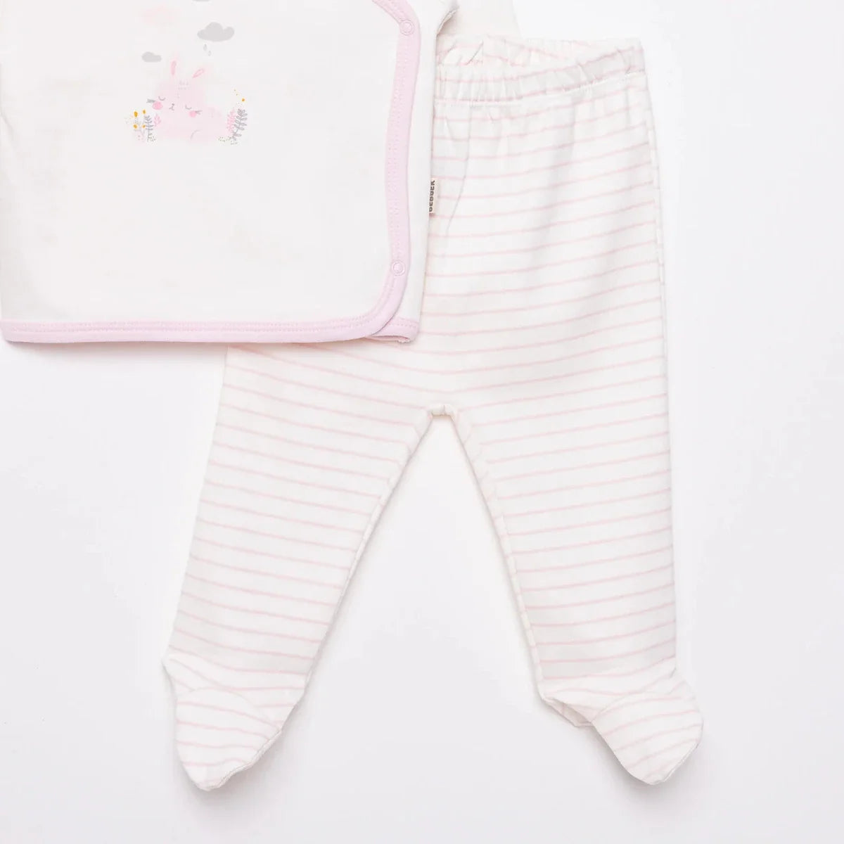 Bebbek Girls Vest Hat & Footed Bottom Set Peter Pan Collar - Ecru