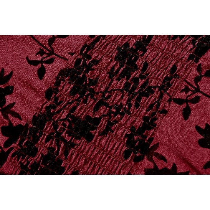 Dark in Love Althea Burgundy Velvet Goth Camisole with Lace Trim