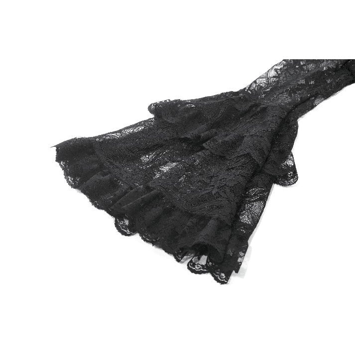 Dark in Love Gothic Velvet & Lace Embroidered Dress | Kate's Clothing