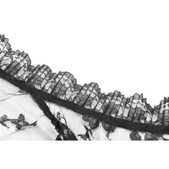 Dark in Love Thalassa Floral Lace Draped Arm Sleeves | Black Cotton