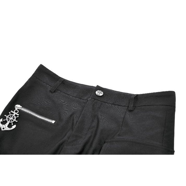 Dark in Love Punk Metal Utility Shorts – High-Waisted Industrial Style