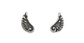 Gecko Jewellery Oxidised Sterling Silver Angel Wing Stud Earrings – 6 Pack
