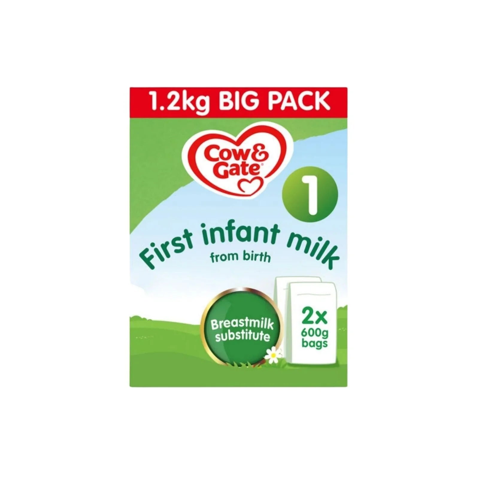 Cow & Gate 1 First Infant Milk Formula from Birth 1.2kg (2x600g)