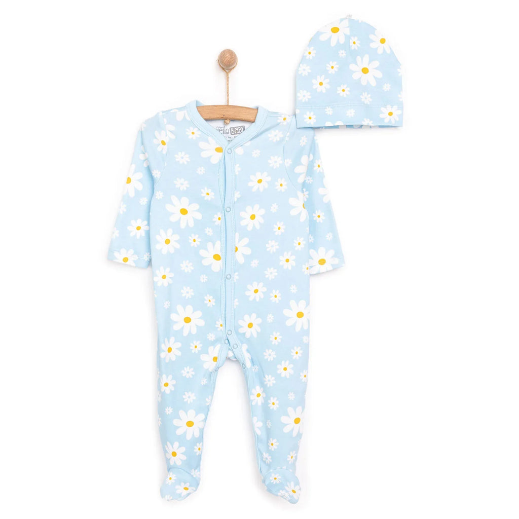 HelloBaby Girl Jumpsuit-Hat - Blue