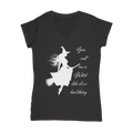 Gothic Attitude Call Me a Witch V-Neck T-Shirt | 100% Cotton Jersey