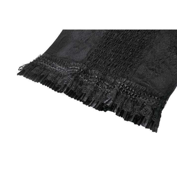 Dark in Love Black Lace Court Lace-Up Camisole | Gothic Corset Top