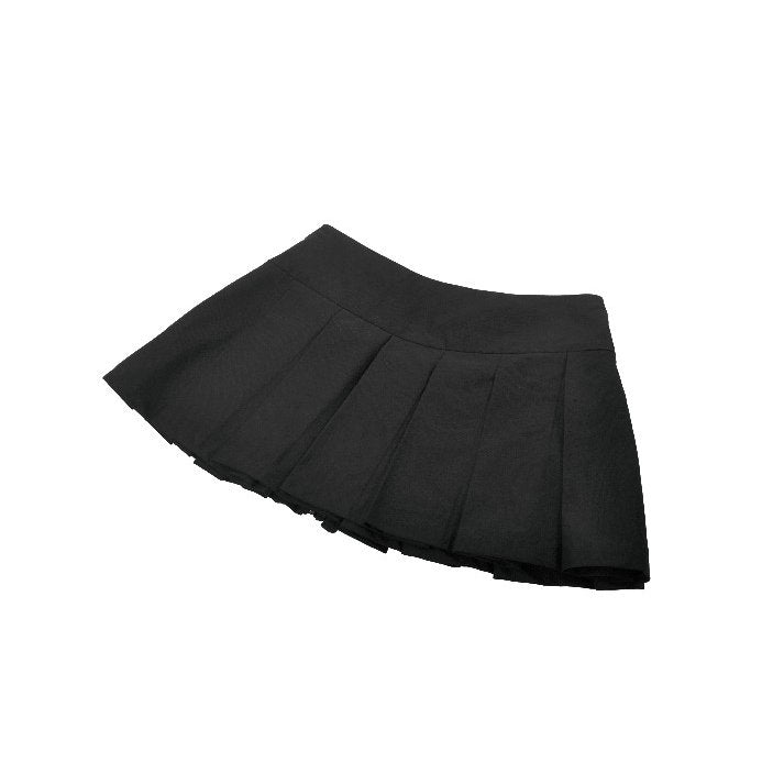 Dark in Love Metal Tactical Punk Mini Skirt with Buckle Straps - Black