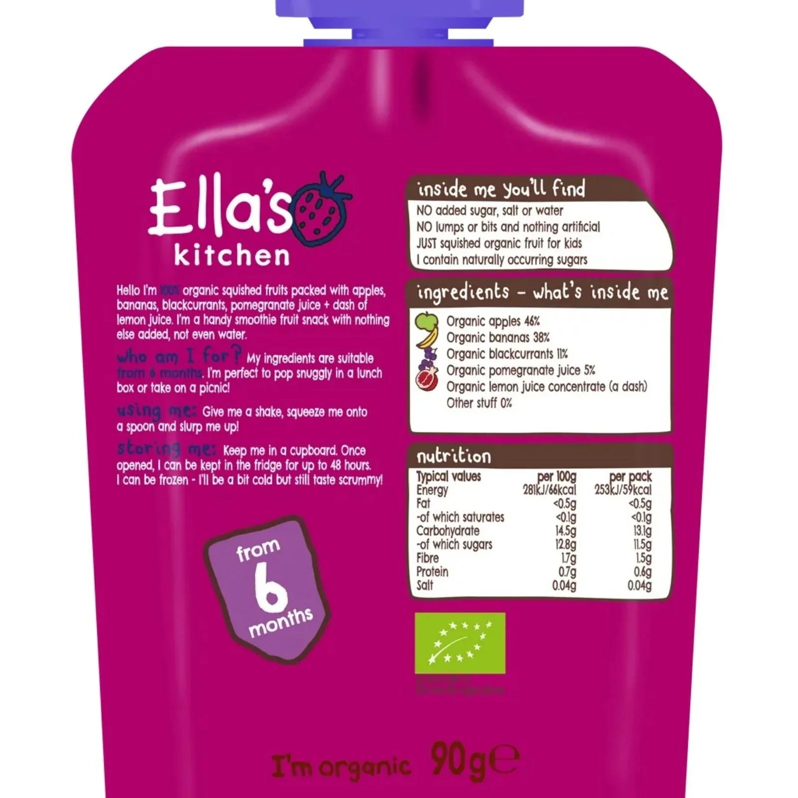 Ella's Kitchen Smoothie The Purple One 6+ months 90g