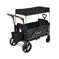 Wonderfold X2R Push & Pull Quad Stroller Wagon - Black