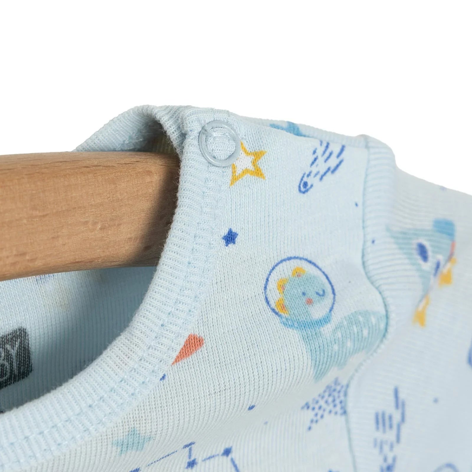 HelloBaby Galaxy Patterned Short Sleeve Bodysuit - Blue