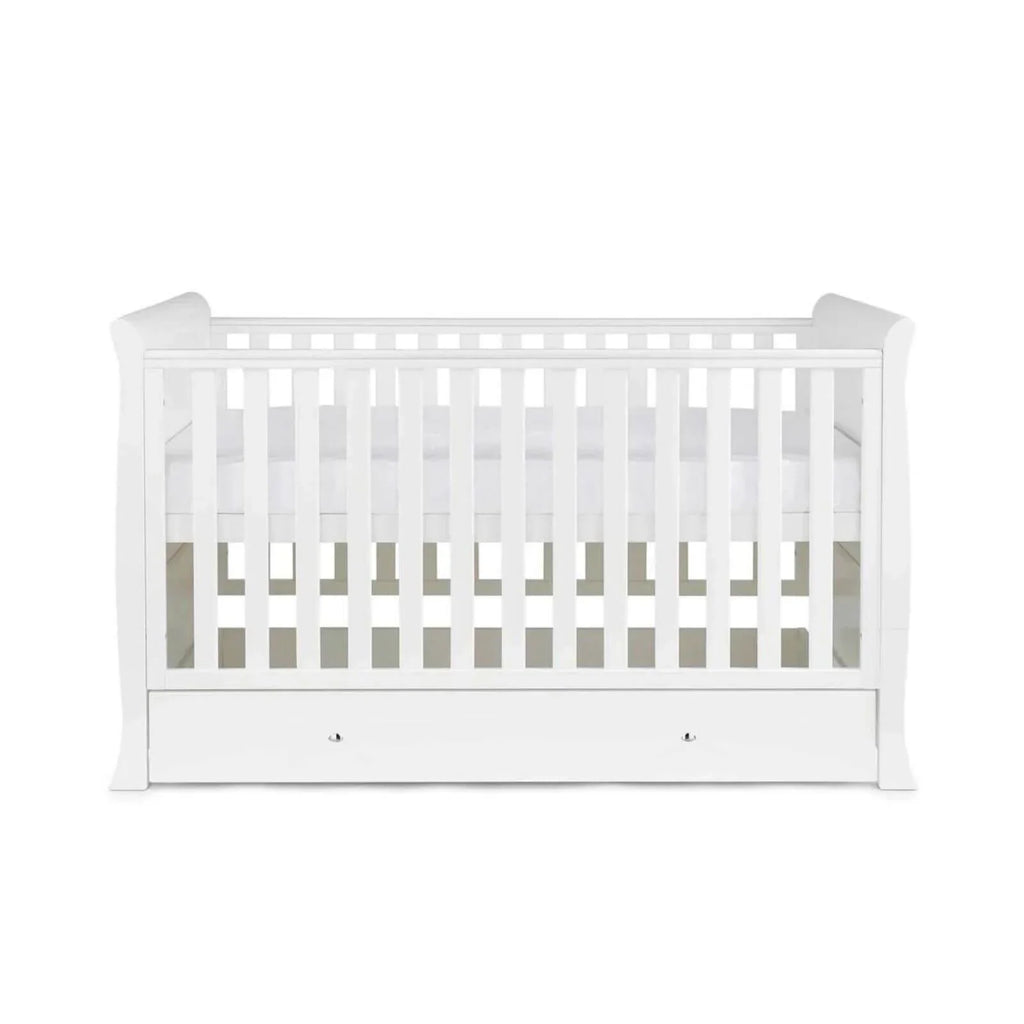 Ickle Bubba Snowdon Classic 2 Piece Furniture Set White - Premium Sprung Mattress