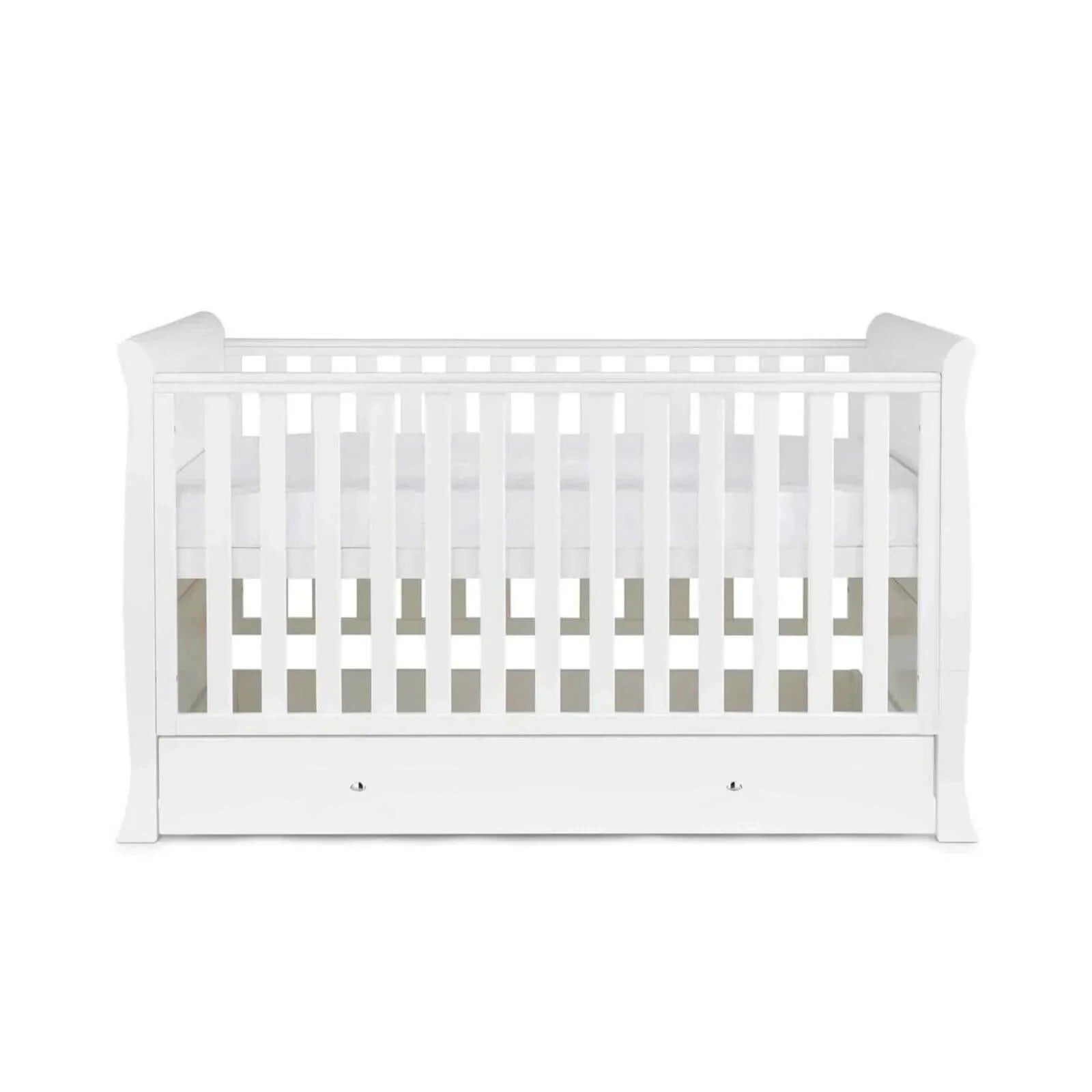 Ickle Bubba Snowdon Classic 2 Piece Furniture Set White - Premium Sprung Mattress