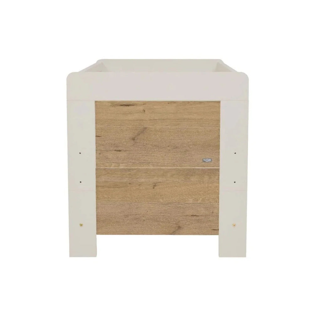 Tutti Bambini Alba Cot Bed - White Sand / Distressed Oak