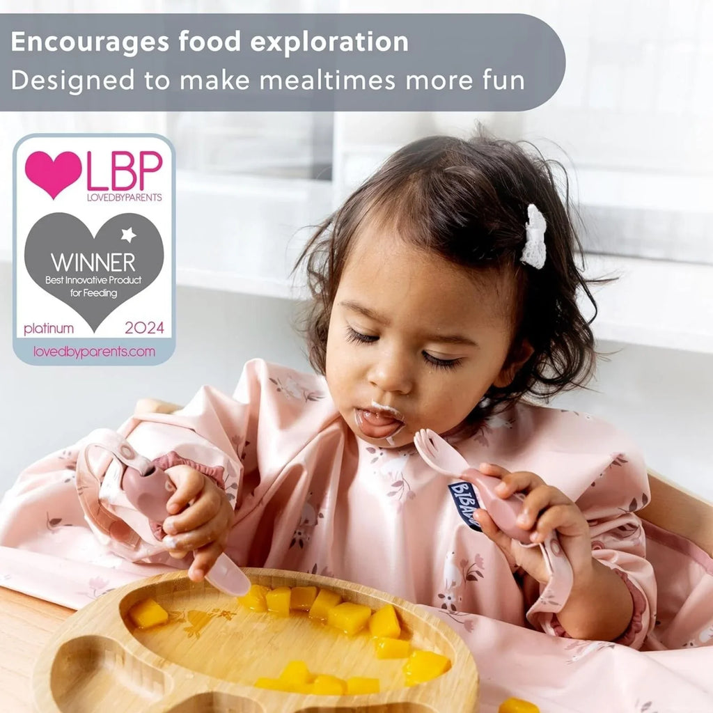 Bibado Handi Cutlery Attachable Weaning Cutlery Set 6+ months Pack of 2 - Fawn